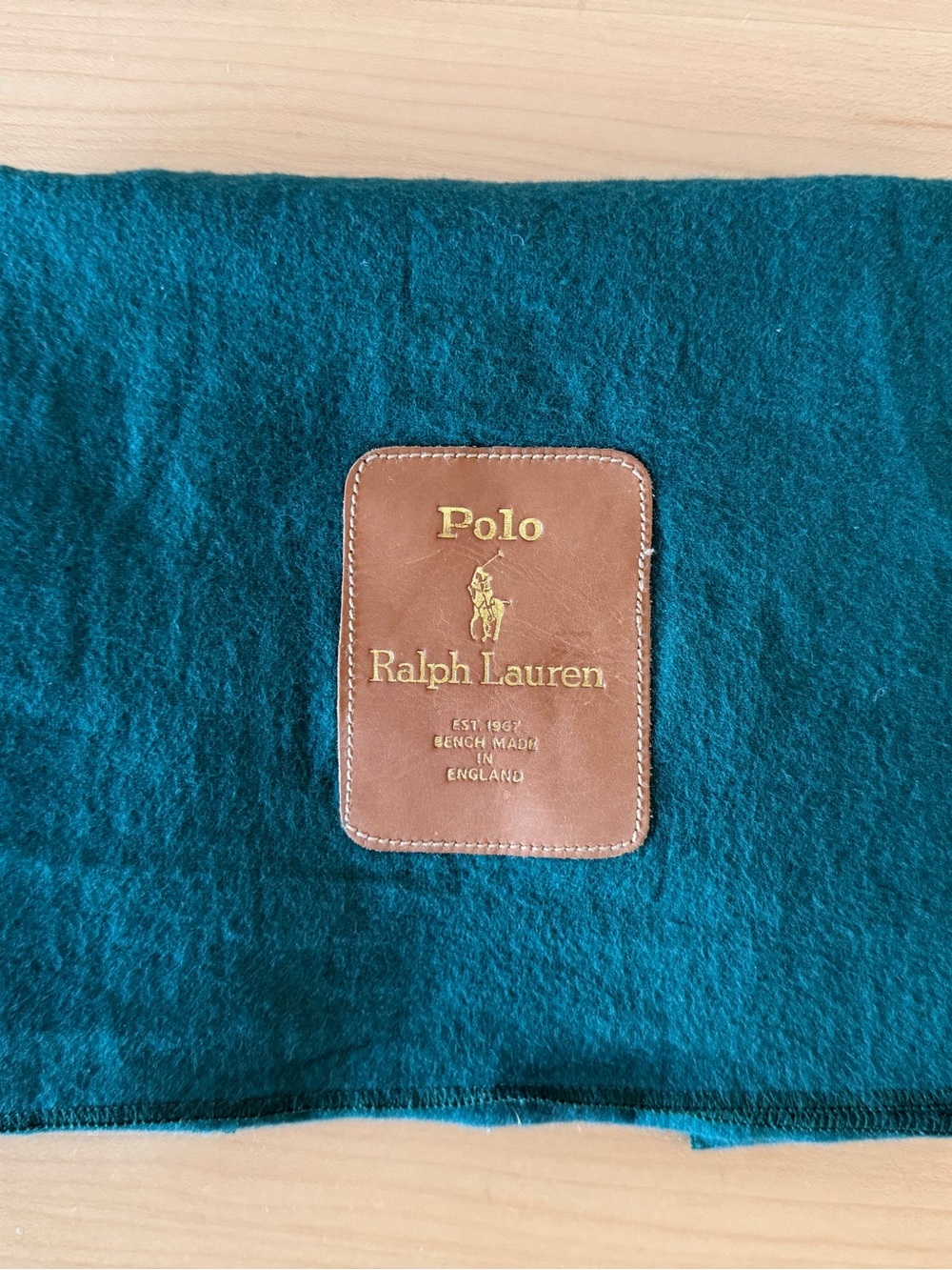 Polo Ralph Lauren Green Felt Polishing Buffing Shine Shoe Cloth Extra Large